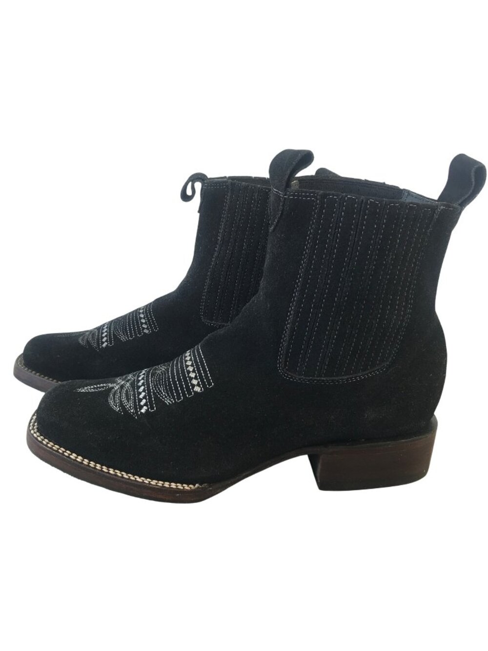 Joes Womens Black Suede Leather Ankle Boots US 8 Wide